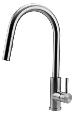 Immagine prodotto di Pure.Sink Elite Steel Stream-S miscelatore da cucina in acciaio inox con bocca estraibile PS8045-02