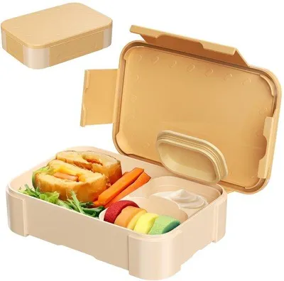 Immagine prodotto di Ibenzoa® Contenitore per il pranzo per bambini, 900 ml – Realizzato in PP5, senza BPA, con guarnizione in silicone a prova di perdite, scomparti, adatto al microonde, alla lavastoviglie e al frigorifero, dimensioni 19x13x5 cm
