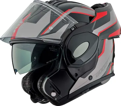 A studio shot of a motorcycle helmet.