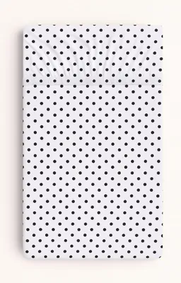 Image de Drap-housse en coton pour lit d'enfant 140x70 cm - points noirs