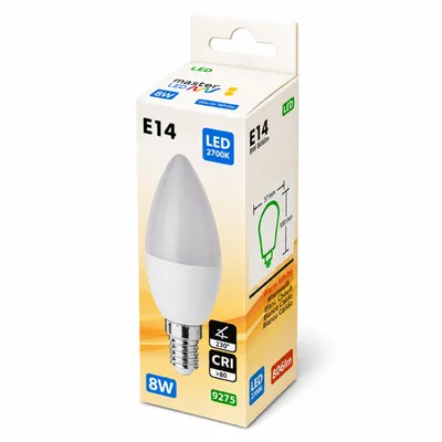 Produktbild von MasterLED LED-Kerzenlampe E14 8 W 680 lm 2700 K Warmweiß C37 SMD 2835 230V