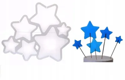 Produktbild von Eurobatt Silikonform für Isomalt Sterne Tortendekoration