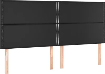 Produktbild von vidaXL Kopfteil Schwarz 200x5x118/128 cm Kunstleder