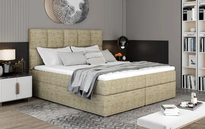 Produktbild von NABBI Gepolstert Doppelbett mit Stauraum Grosio 185 - Cappuccino