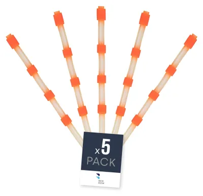 Produktbild von BenBow 017 5x Rotationsschlauch Ersatzschlauch Orange für Druckluft Reinigungspistolen - Schlauch mit Gewichten - Kompatibel mit der BenBow Classic Pistolen-Serie