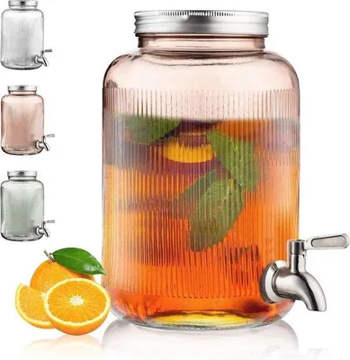Produktbild von Famanu Getränkespender 4L mit Edelstahlhahn - Ideal für BBQ, Picknick und Veranstaltungen