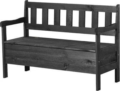 Productafbeelding van Tuinbank met Opbergruimte 120 cm, Weerbestendige Houten Zitbank voor Tuin en Balkon