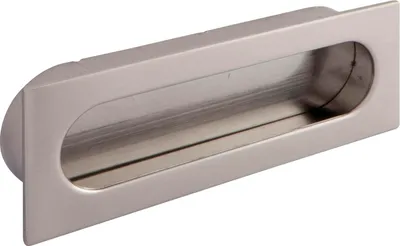 Produktbild von Muschelgriff Azan Breite 125 mm, Einlassmaß 121 x 39 mm, ZN Edelstahl Effekt
