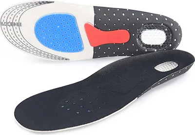 Produktbild von 2 Paar Gel Einlegesohlen, Orthopädische Einlegesohle, Atmungsaktive Einlegesohle Gel Fersensporn Sport Arbeitsschuhe Schuh Einlagen (Größe:L 40-46)