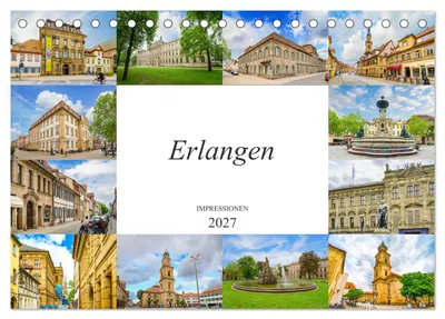 Produktbild von Erlangen Impressionen (Tischkalender 2027 DIN A5 quer), CALVENDO Monatskalender