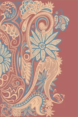 Produktbild von Wallario Poster - Muster mit Blumen in Pastellfarben, Kunstdruck Größe: 61 x 91,50 cm
