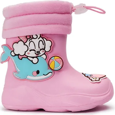Produktbild von Kinder Gummistiefel Schaum Jungen Mädchen Erwärmen Gartenschuhe Missi Rosa Gr.28