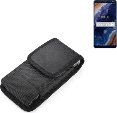 Produktbild von Holster Gürteltasche kompatibel mit Nokia 9 Holster Gürtel Tasche wasserabweisend Handy Hülle Schutz Hülle Outdoor schwarz K-S-Trade
