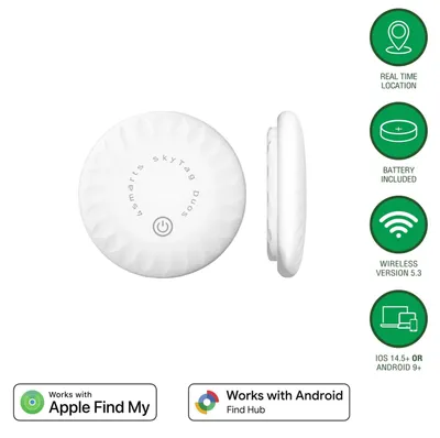 Produktbild von 4smarts SkyTag Duos, Universal, Finder, Weiß, 2400 - 2483 MHz, 50 m, 100 dB