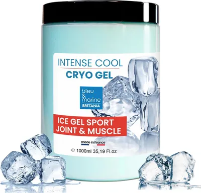 Productafbeelding van Bretania - CRYO Gel 1000ml | Cryogel voor massage | Geschikt voor sport, spieren, benen, voeten en handen | Snel absorberend, langdurig effect | Helder, 1 liter