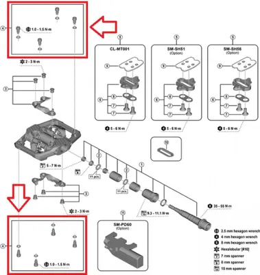 Produktbild von SHIMANO Pedalstift SHIMANO PD-M9220, mit Spacer, 8 Stück general - 9220,
