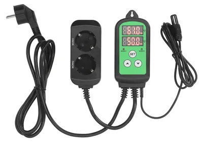 Image de Régulateur d'humidité 1500 W, régulateur numérique précâblé, double affichage LED, humidificateur, déshumidificateur pour serre