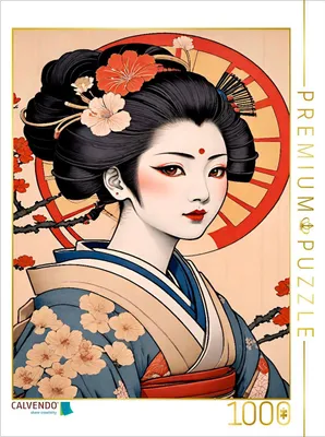 Produktbild von CALVENDO Puzzle Eine japanische Geisha | 1000 Teile Lege-Größe 64x48cm Foto-Puzzle für glückliche Stunden