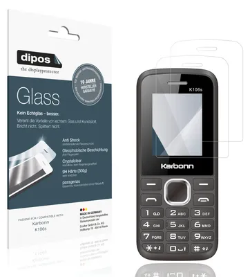 Immagine prodotto di 2x Pellicola Protettiva per Karbonn K106s Protezione Vetro Flessibile 9H dipos