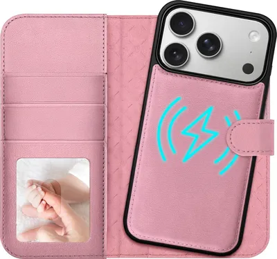 Immagine prodotto di custodia magnetica 2in1 per iPhone 17 Pro Max protezione RFID, custodia magnetica staccabile, compatibile con MagSafe, custodia antiurto con finestra fotografica