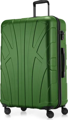 Produktbild von Suitline - Kufr velký rozšiřitelný, kufr XL na 4 kolečkách, trolley hard shell, trolley hardcase odbavovací zavazadlo 20-23 kg, velikost pásu 158 cm, TSA, zelený
