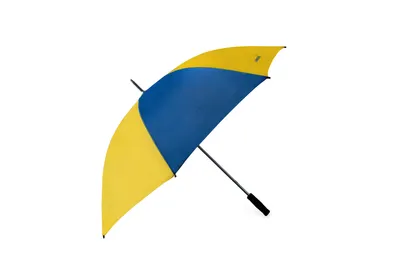 Produktbild von IKEA Regenschirm Blau Gelb Länge 100 cm Ø 130 cm Polyester