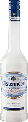 A clear product shot of a bottle of Küstennebel Sternanis Likör.