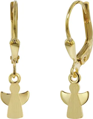 trendor 51940 Kinder-Ohrringe Engel 333 (8 Kt) Gold Ohrschmuck für Mädchen 1