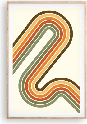 Produktbild von Gerahmtes Poster - Rahmen in heller Eiche - Abstraktion Weg Gürtel - 61x91,5 cm - Wand Bild - Wanddeko - Wandbilder - Kunstposter - Wandposter - Bilderrahmen - Bilder - Kunstdruck - P2NPA61x91-4425