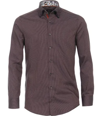 Produktbild von 31106 Venti, ,  Herren langarm Hemd, Popeline, blau rot gemustert, 39