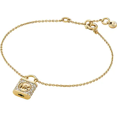 Zdjęcie produktu dla Michael Kors MKC1631AN710 Bransoletka damska zamek srebro 925 złoto 18 cm