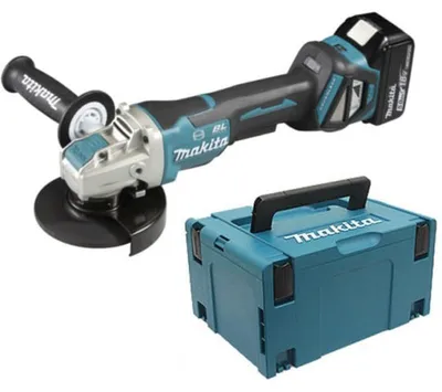 Image de Meuleuse Ø 125 mm 2x5Ah 18V LXT ®MAKITA DGA519RTJ1 en MAKPAC + X-Lock
