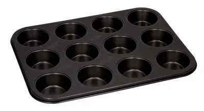 Zdjęcie produktu dla Guardini 12 foremek na muffinki Chocoforme, 27 x 36 x 3 cm Kolor: czarny
