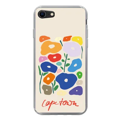 Produktbild von MuchoWow® Handyhülle Schutzhülle Hülle für iPhone 7 Blume - Abstrakt - Südafrika Silikon Softcase Handy Hülle - Kartenhalter