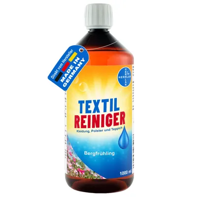Produktbild von HERRLAN® Textilreiniger mit Bergfrühlingduft - für Kleidung, Polster und Teppich - 1000 ml