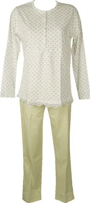Immagine prodotto di Pigiama donna serafino con bottoni girocollo manica lunga cotone estivo RAGNO articolo D898N1, Taglia 52, Cotone 100%