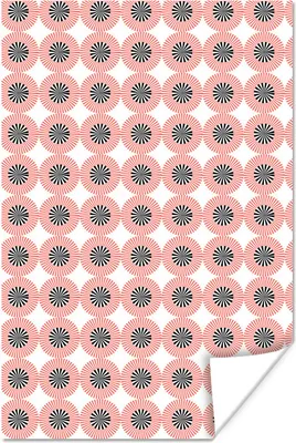 Produktbild von MuchoWow® Poster Design - Rund - Weiß 80x120 cm - Papierdruck