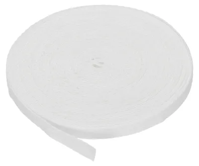 Katoenband 6 mm x 10 m, 100% Baumwolle, Schrägband, Weiß