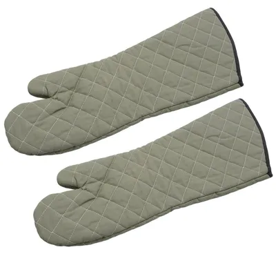 Immagine prodotto di Guanti da forno, 60 cm, cotone, resistenti al calore, confezione da 2