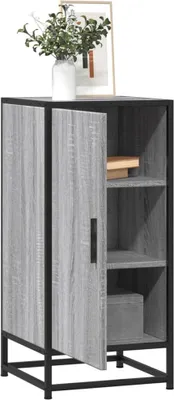 Produktbild von vidaXL Sideboard Grau Sonoma 35,5x35x76 cm Holzwerkstoff und Metall