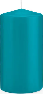 Produktbild von Stumpenkerzen in RAL-Qualität Azurblau Ø 78 x 100 mm, 8 Stück