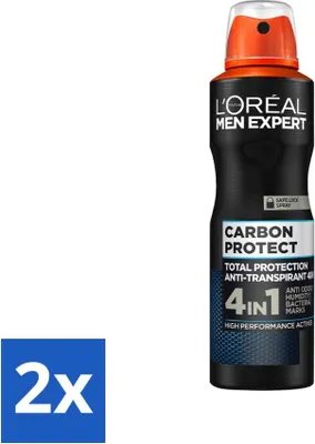 Immagine prodotto di L'Oréal Men Expert Deodorant Spray Carbon Protect 150 ml - Confezione risparmio - 2 pezzi