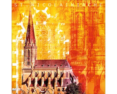 Produktbild von Glasbild Lüneburg St. Nicolaikirche 50x50 cm
