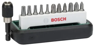 Produktbild von Schrauberbit-Set Standard, gemischt (PH, PZ, T), 12-tlg.