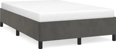 Produktbild von vidaXL Bettgestell ohne Matratze Dunkelgrau 120x190 cm Samt