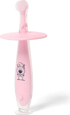Image de BABYONO Brosse à dents rose sûre 6m+