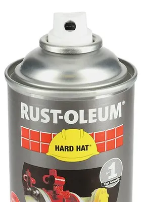 Image de Couche de finition Hard Hat Ral-couleurs noir foncé satin RAL 9005 500ml - RUST-OLEUM - 2176