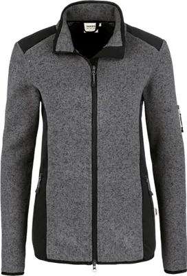 Produktbild von HAKRO Strickfleecejacke Damen #236 Gr. M anthrazit-meliert
