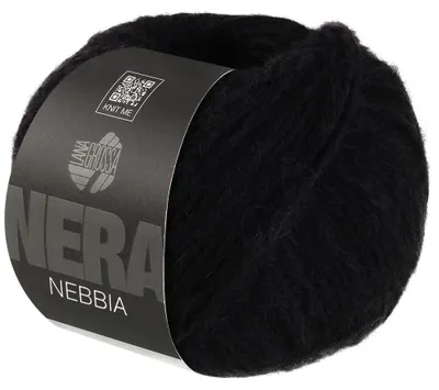 Produktbild von Lana Grossa NEBBIA (NERA) 50 g Zarte Netzgarnstruktur aus Wolle 170 m  Farbe 016 - Schwarz
