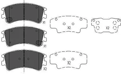 Produktbild von KAVO PARTS Bremsbeläge Satz Vorne Bremsklötze für MAZDA 6 Station Wagon (GY) KBP-4512